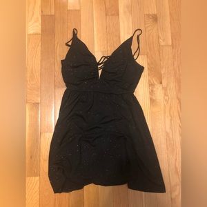 black mini dress